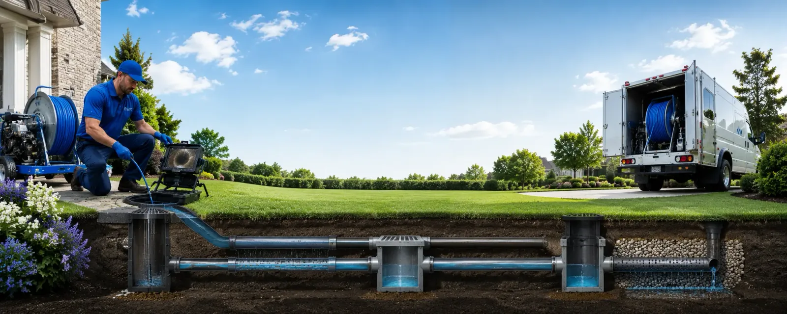 Outdoor drain cleaning information for Green Bank, WV